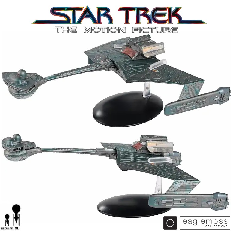Eaglemoss Star Trek Klingon K't'inga Class Battlecruiser XL Ship, Razors Edge Collectibles